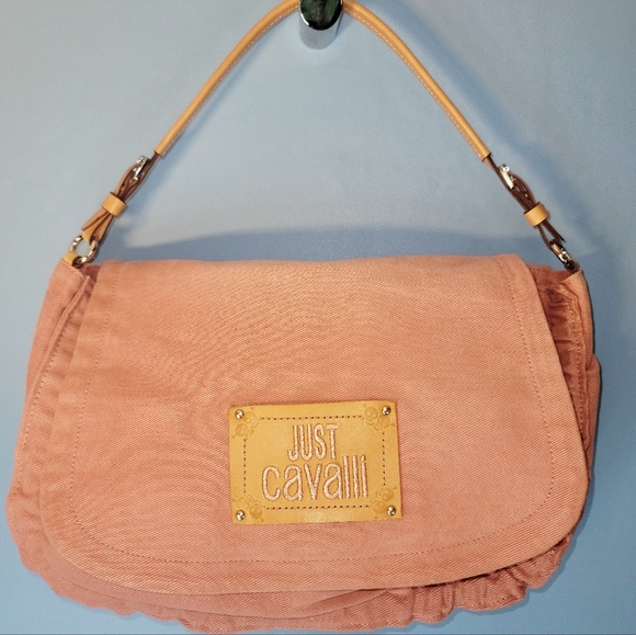 Just Cavalli Handbags - SOLD - Just Cavalli Sunrise Denim clutch